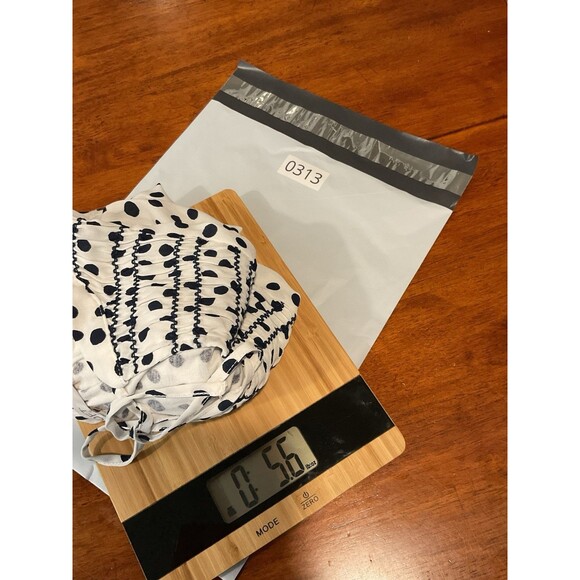 THE LOFT Women's Blouse Polka Dot Large Tie White Black Work Office Top‎ Shirt L - Picture 8 of 8